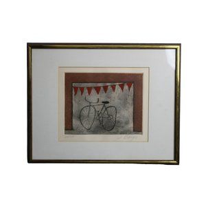 The Bicycle Framed Print by Peter Barger - Signed